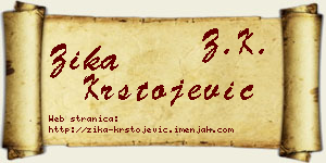Žika Krstojević vizit kartica